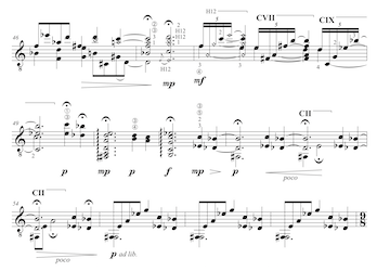 snapshot of score of Lullaby